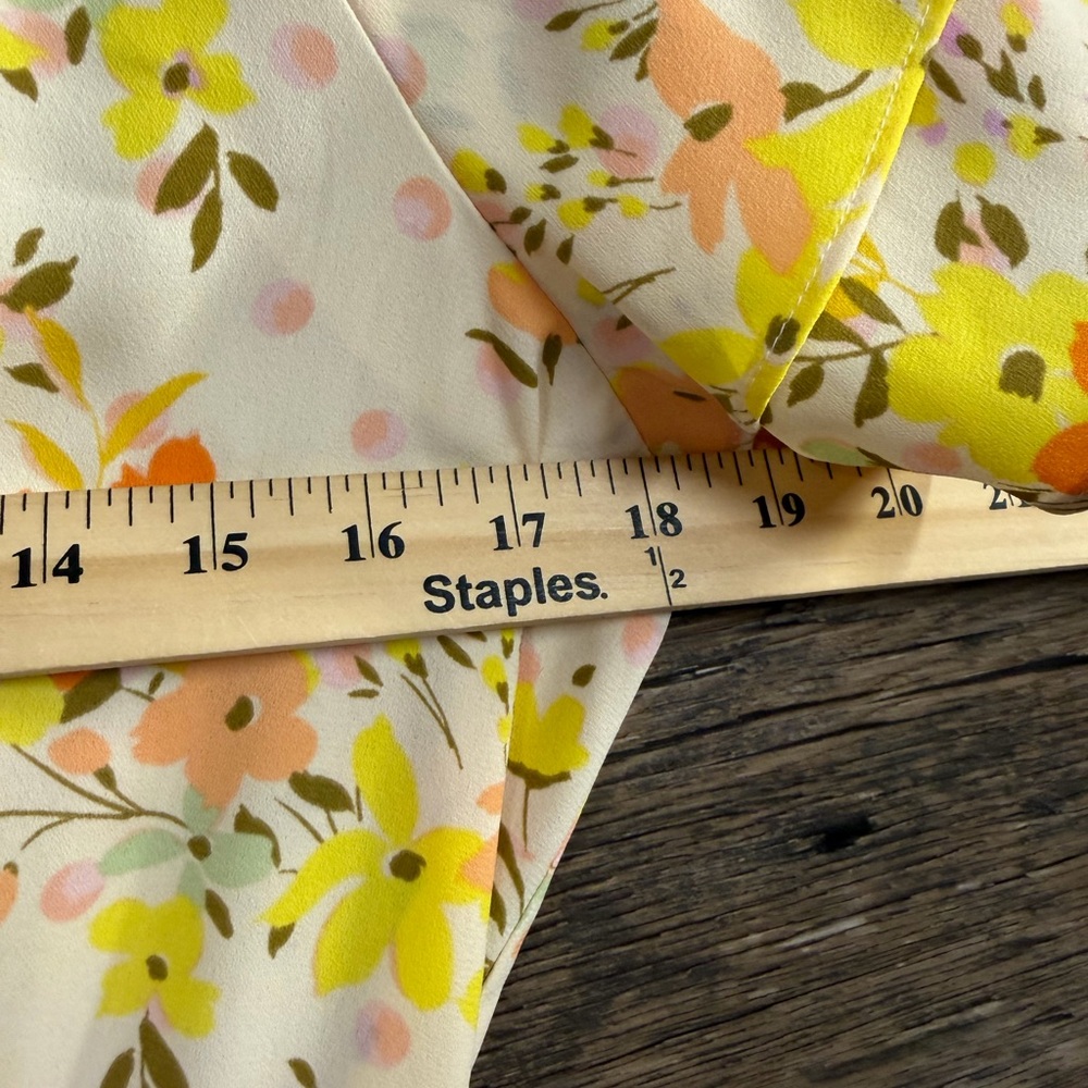 LC Lauren Conrad Orange and Yellow Floral Mini Dress - Picture 8 of 10